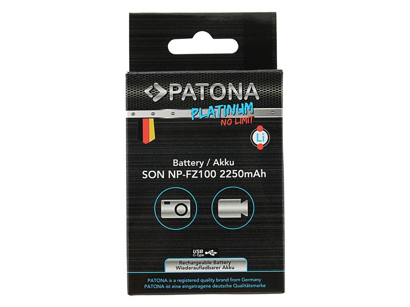 Patona Platinum Akku für Sony NP-FZ100 A7 III Platinum Batteriesatz für Sony