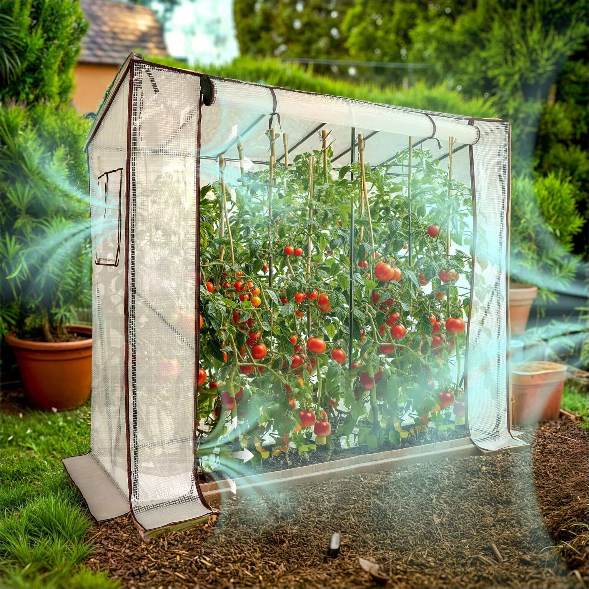 Tomatengewächshaus 200 x 77 x 170 cm