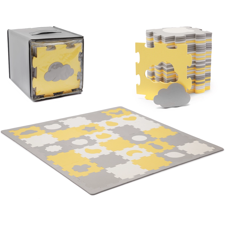 Kinderkraft Puzzlematte LUNO SHAPES, gelb