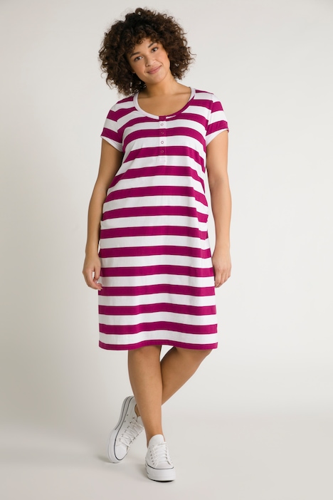 Bellieva Kleid, Jersey, Halbarm, seitliche Raffung, Biobaumwolle, GOTS