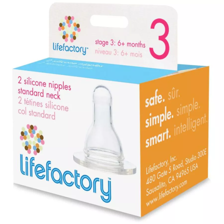 lifefactory Silikonsauger Größe 3 ab 6 Monate 2er Set