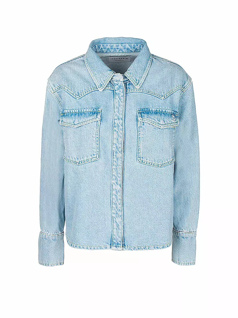 ICON DENIM Jeansbluse NORAH hellblau