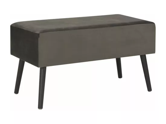 Banc avec tiroirs 80 cm Gris Velours