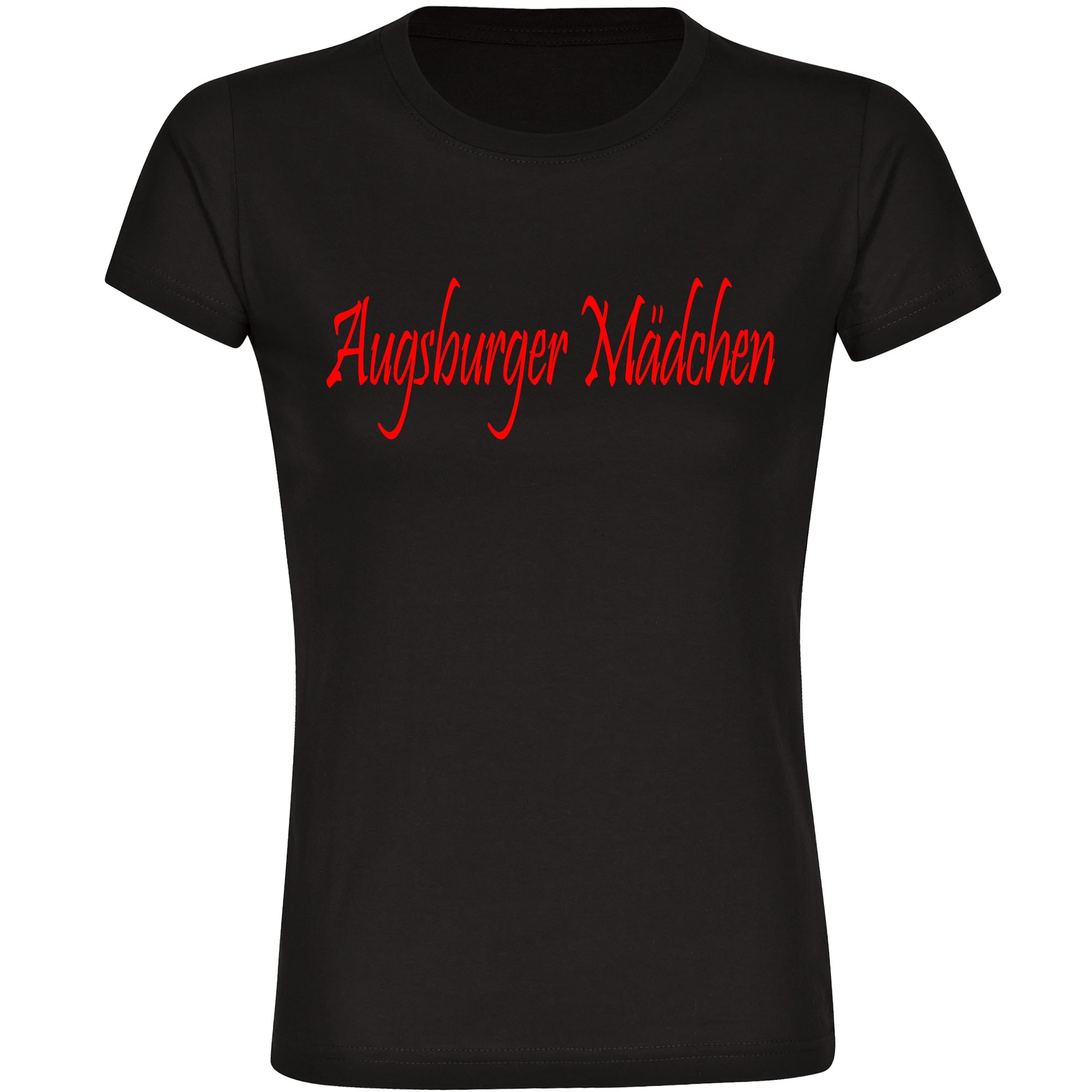 multifanshop® Kinder T-Shirt - Augsburg - Augsburger Mädchen - Druck rot