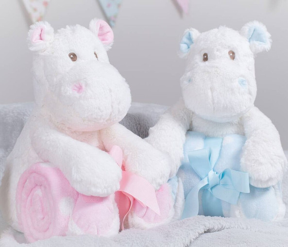 MUMBLES MM606 - Peluche hippopotame et couverture
