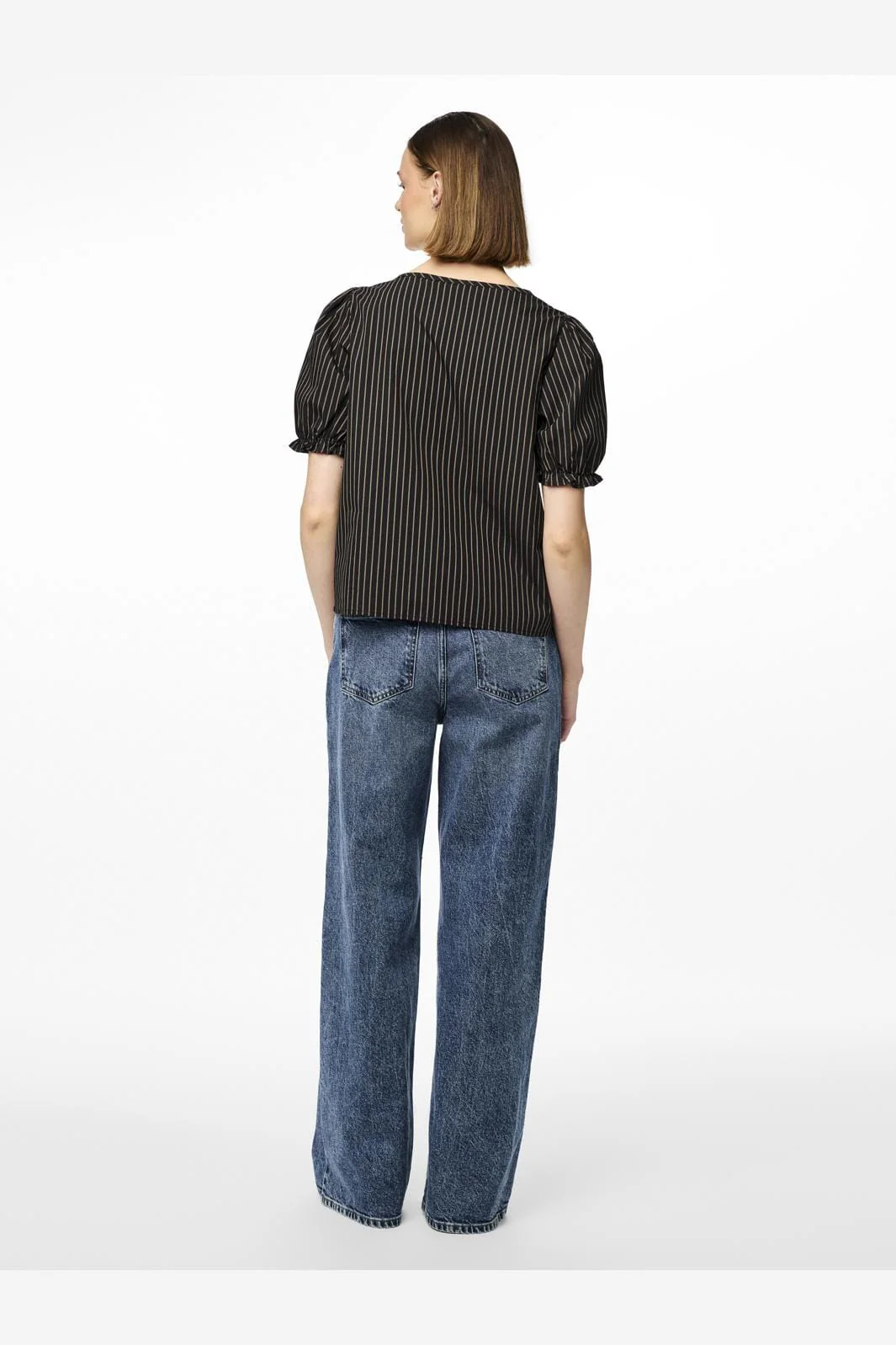 Pieces Pcpenny 2/4 O-Neck Top Camp Mm 4586947 black fossil