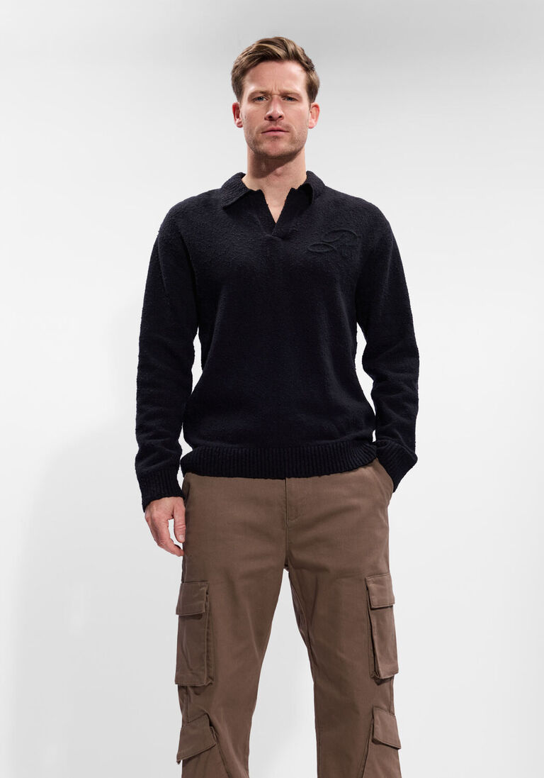 zwarte represent polo knitted polo