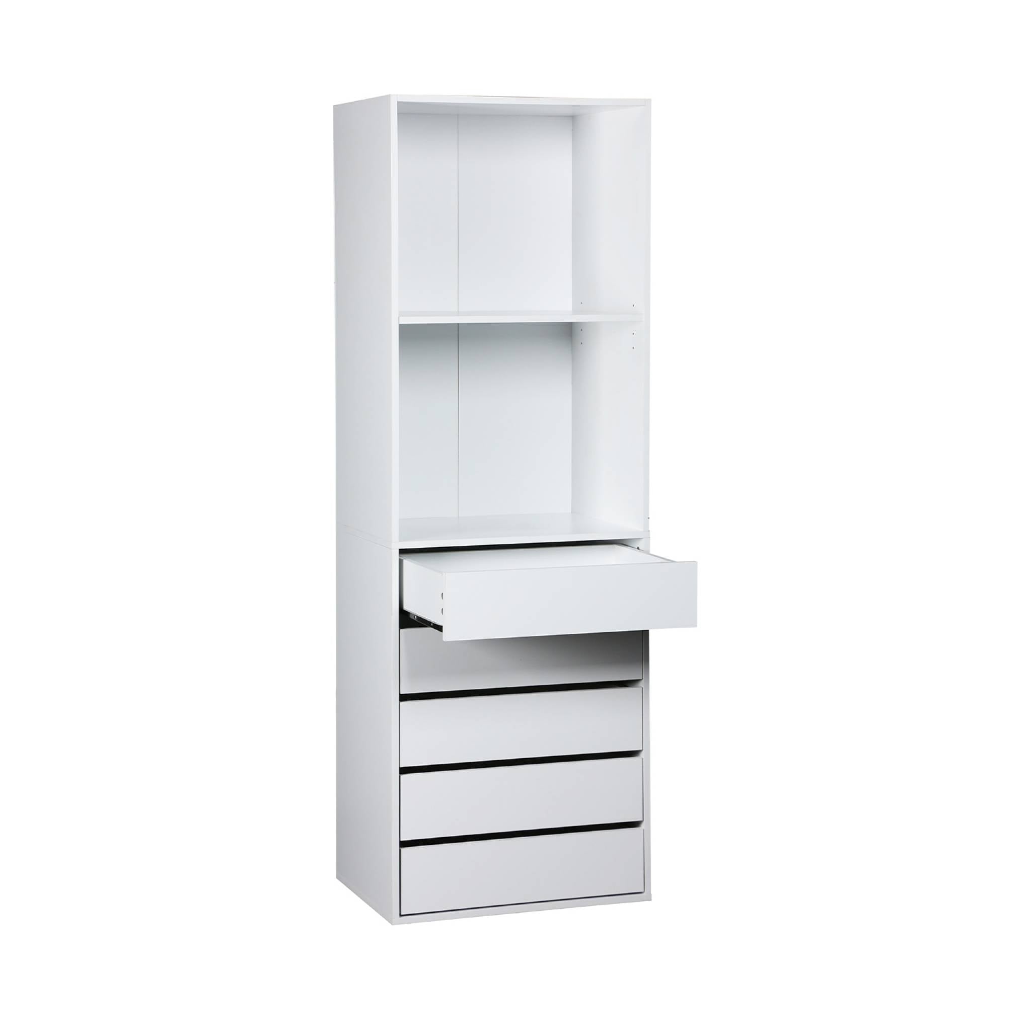 sweeek - Garderobemodule met 5 laden en 2 legplanken
