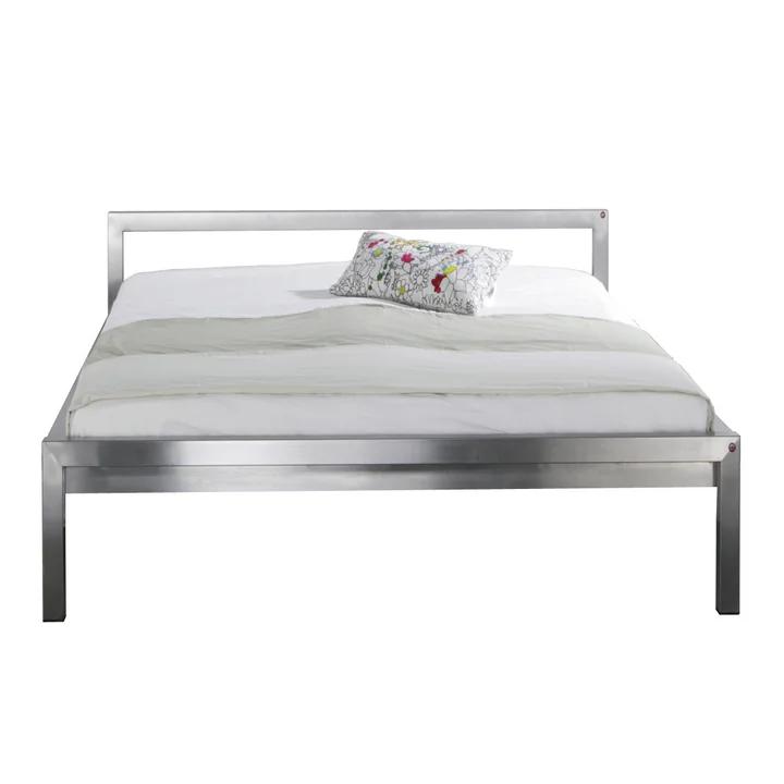 Hans Hansen - Pure Bett 200 x 200 cm, Edelstahl