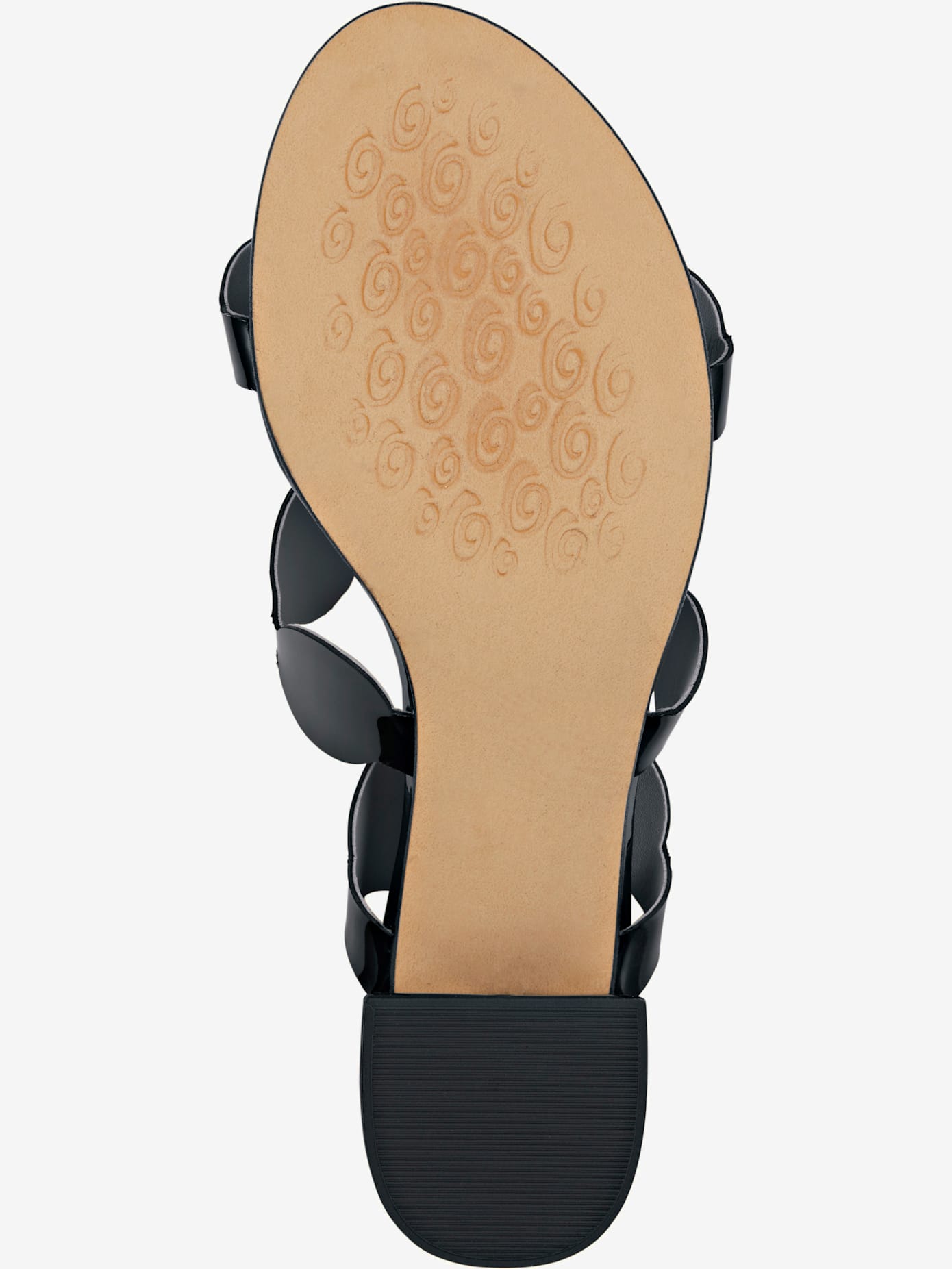 Sandales cuir de vache verni