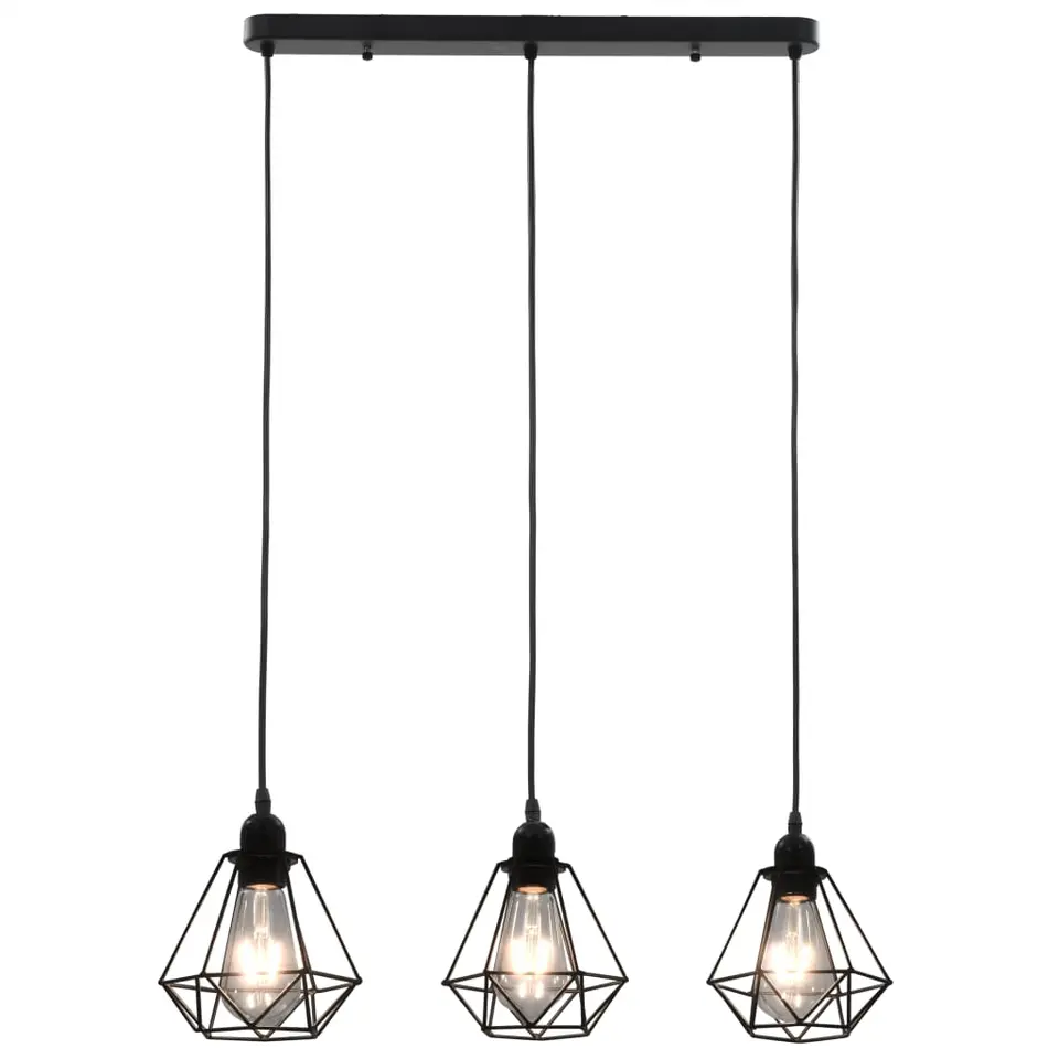 vidaXL - Plafondlamp - Zwart - Metaal