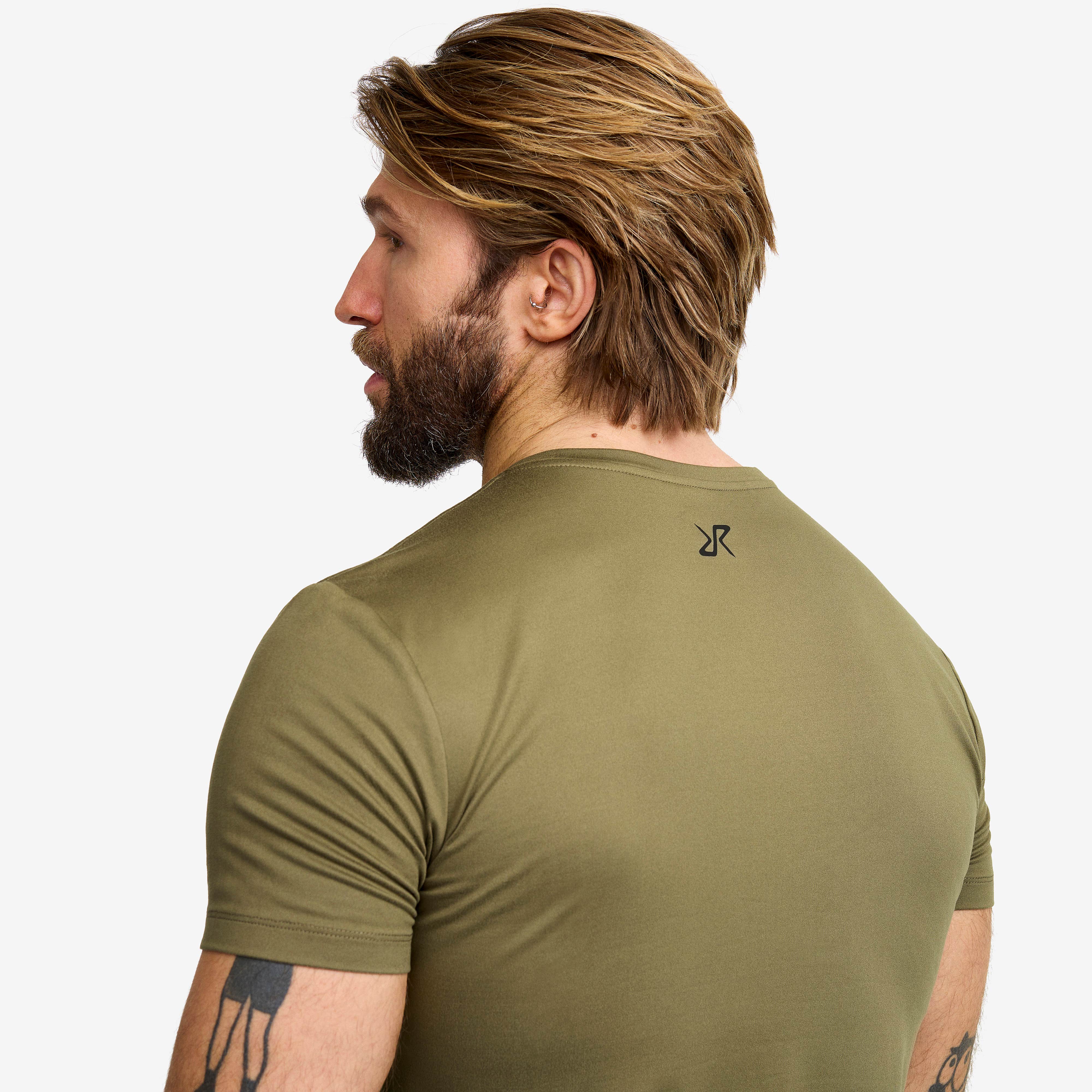 Mission Logo Slim Fit T-shirt Herre Burnt Olive