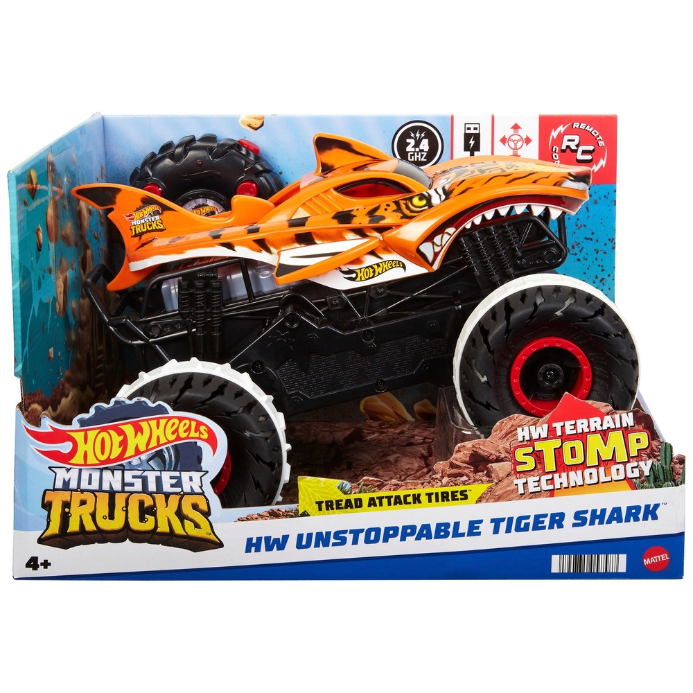 Hot Wheels Monster Trucks ferngesteuerter Unstoppable Tiger Shark