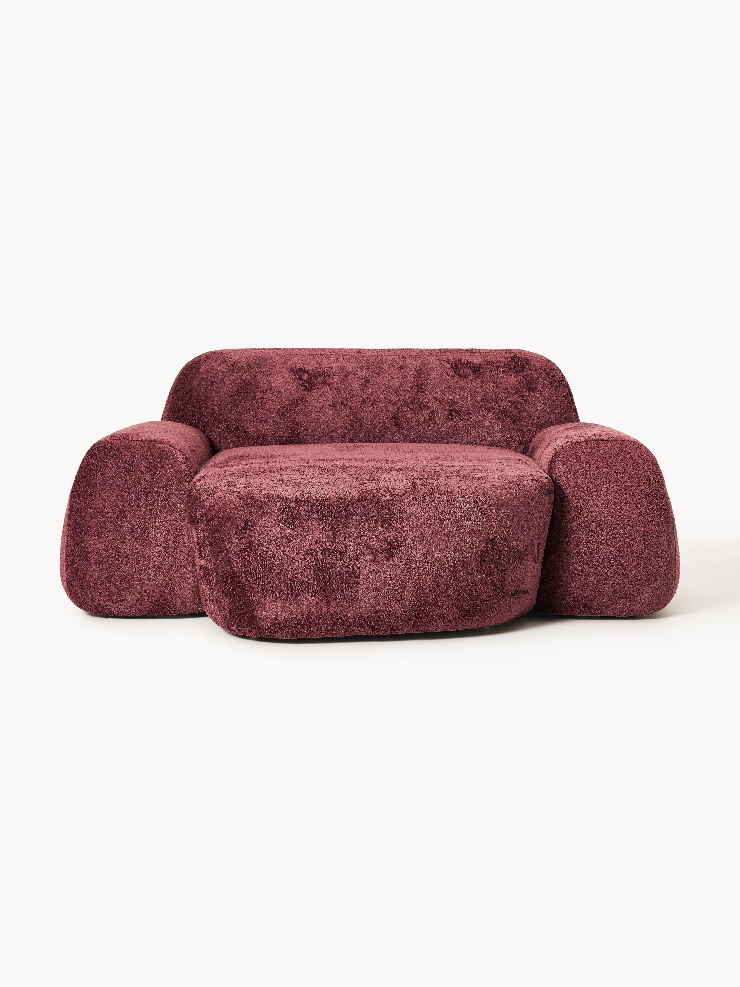 XL teddy bouclé loungestoel Wolke