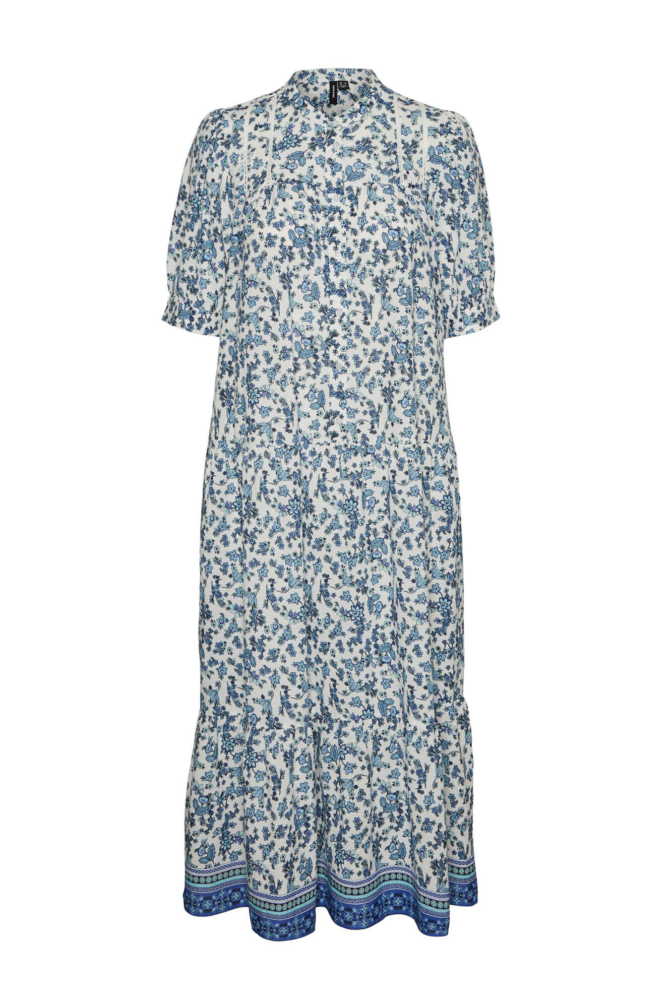 Vestido midi camisero - Azul