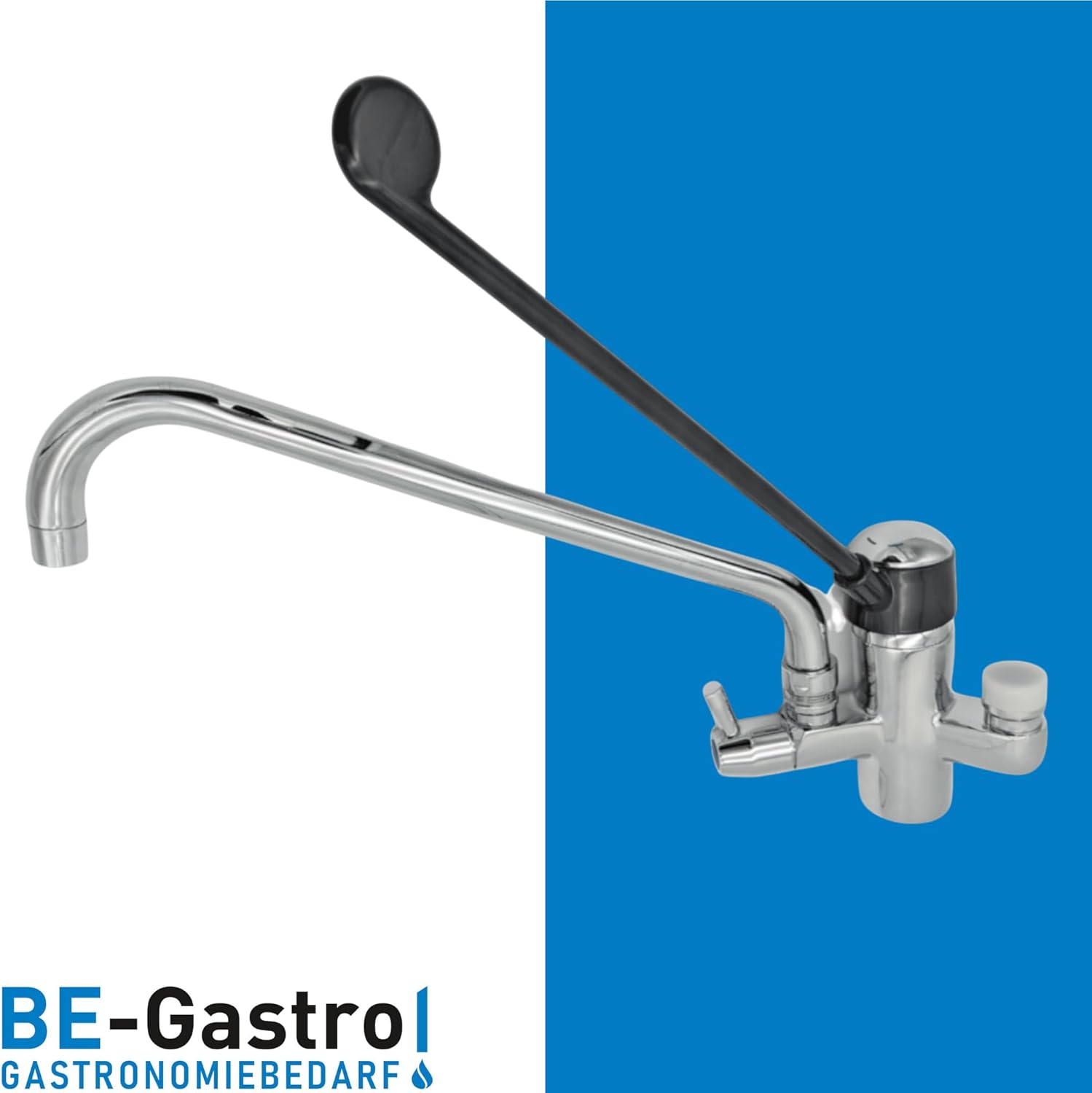 I Profi Gastro Geschirrbrause „Premium“ inkl. Wasserhahn, Mischbatterie & ergonomischem Langhebelgriff I Gastrobrause mit Zubehör (60cm)