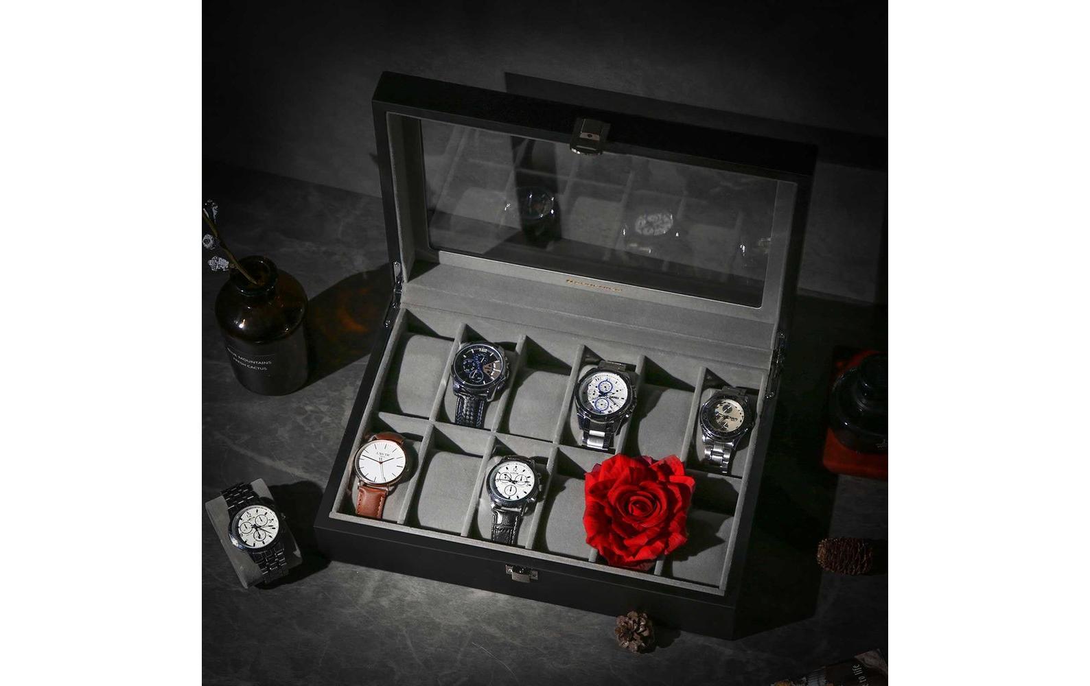 Uhrenbox 18.6 cm, SchwarzUhrenschatulle