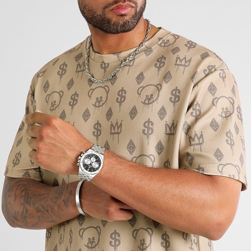 Ensemble Tee Shirt Oversize Et Short Jogging Maison de Couture 0055 0058 Camel