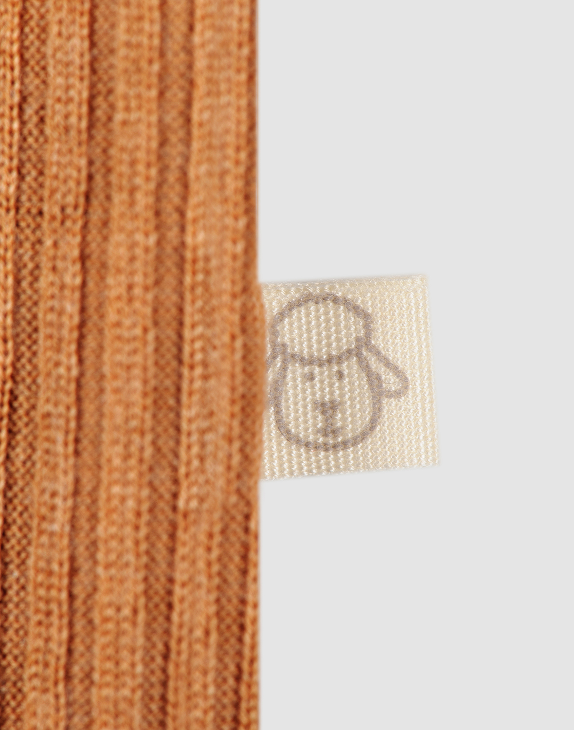 Shirt van merinowol voor baby's in Karamel
