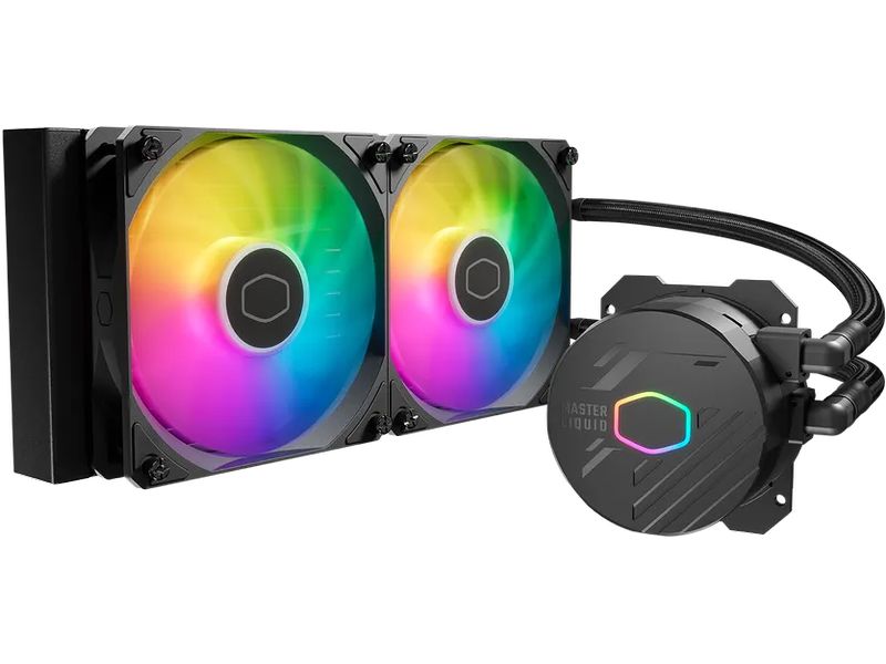 Cooler Master Wasserkühlung Master ML240 CORE II ARGB Schwa Vollständig anpassbare AIO-Flüssigkeitskühlung