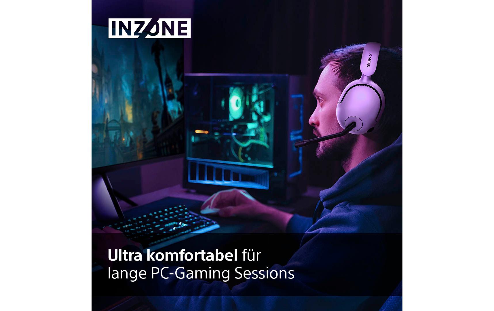 Headset INZONE H5 Weiss<br>Leichtes, weiches und kabelloses Gaming-Headset