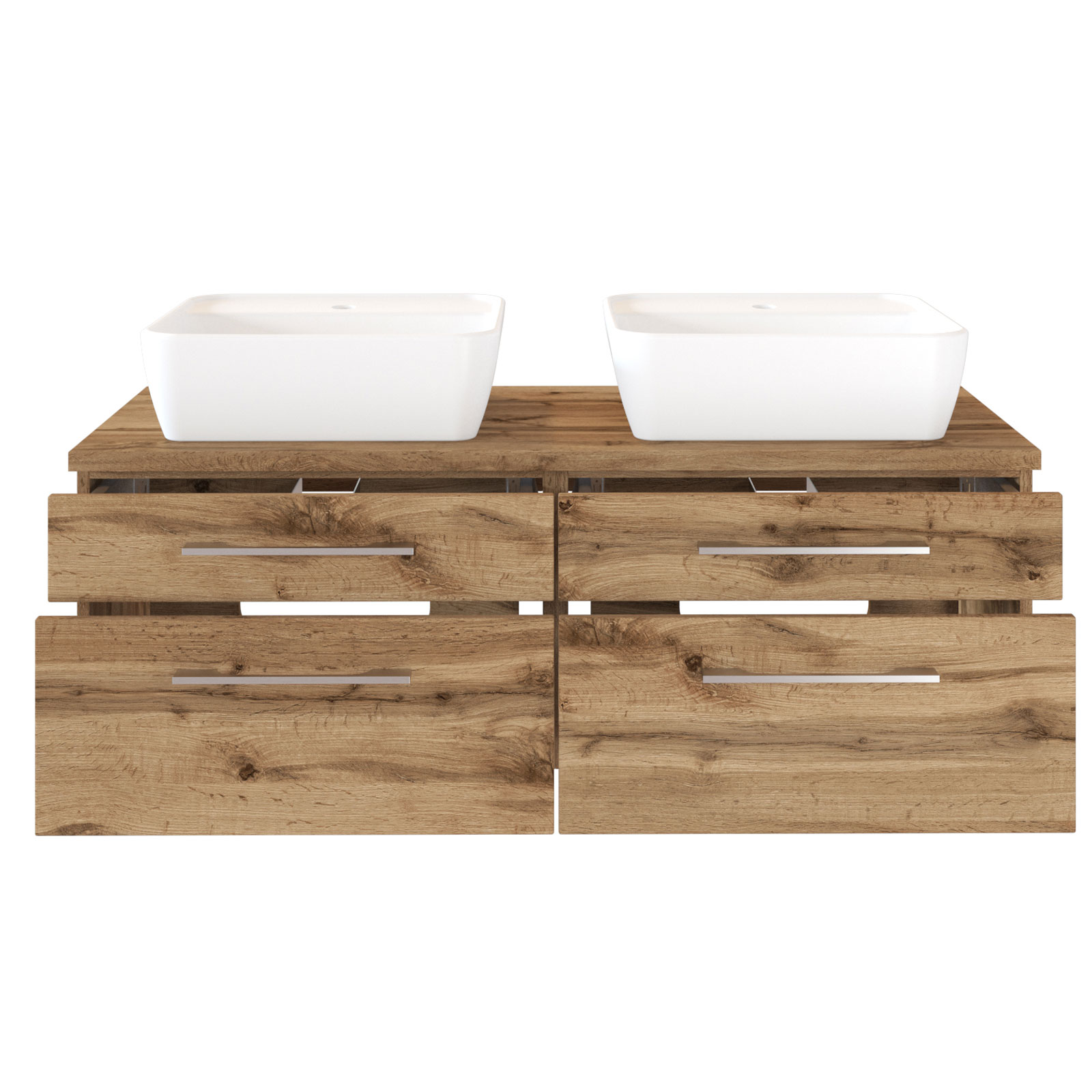 3-teiliges Badmöbel-SetDAVOS - Wotaneiche - 120 cm breit