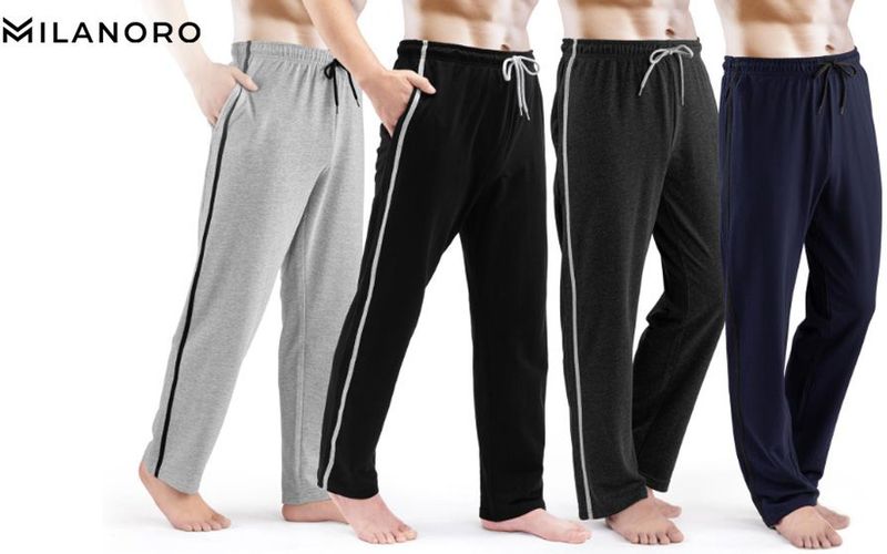 Milanoro - Set van 2 Joggingbroeken - Zwart/Grijs - Sportieve Comfort