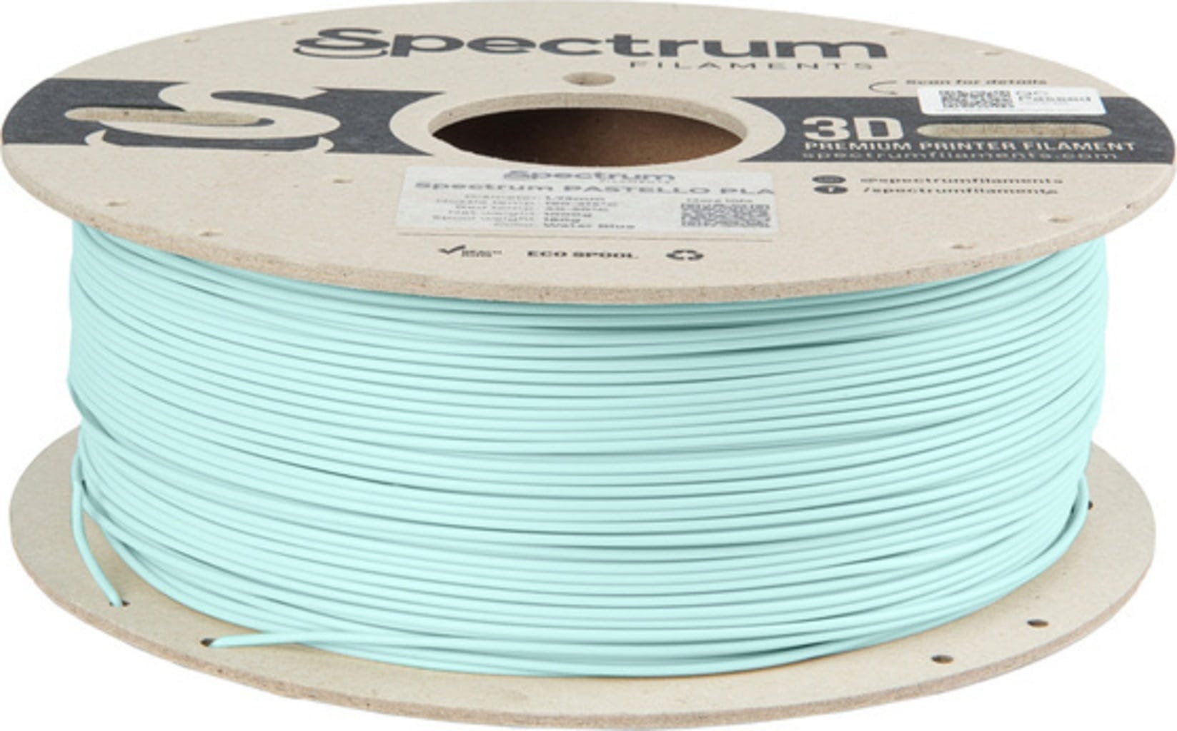 Spectrum  Pastello PLA Water Blue, 1,75 mm / 1000 g    Pastellfarbenes PLA in Water Blue