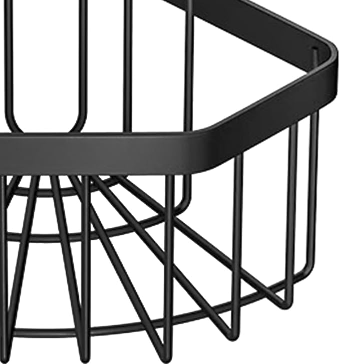 (190x145mm) Selbstklebender Duschkorb Badezimmer Dusch Ablage Spülbecken Halterung - Schwarz
