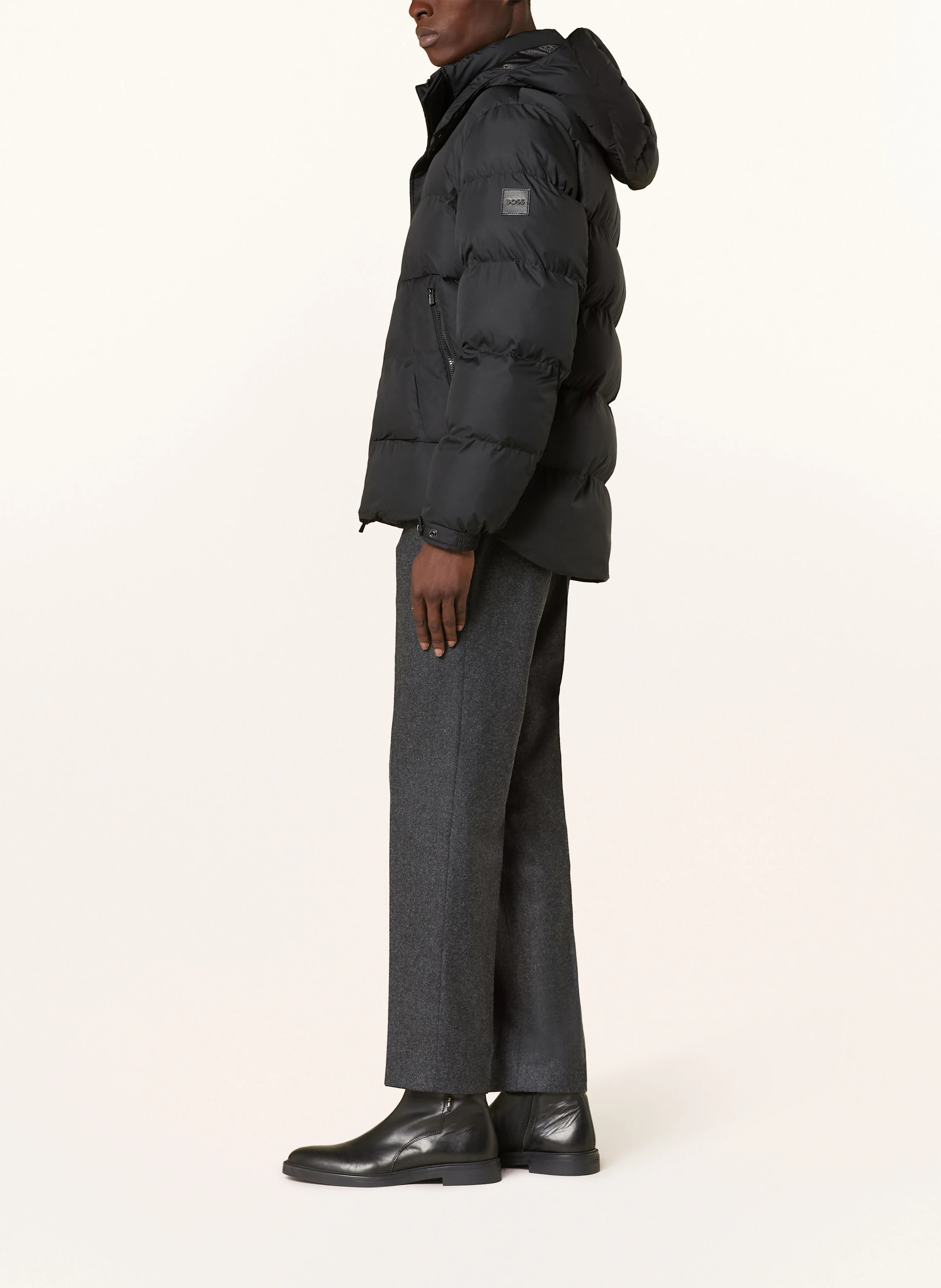 BOSS Steppjacke CORBINIAN mit abnehmbarer Kapuze