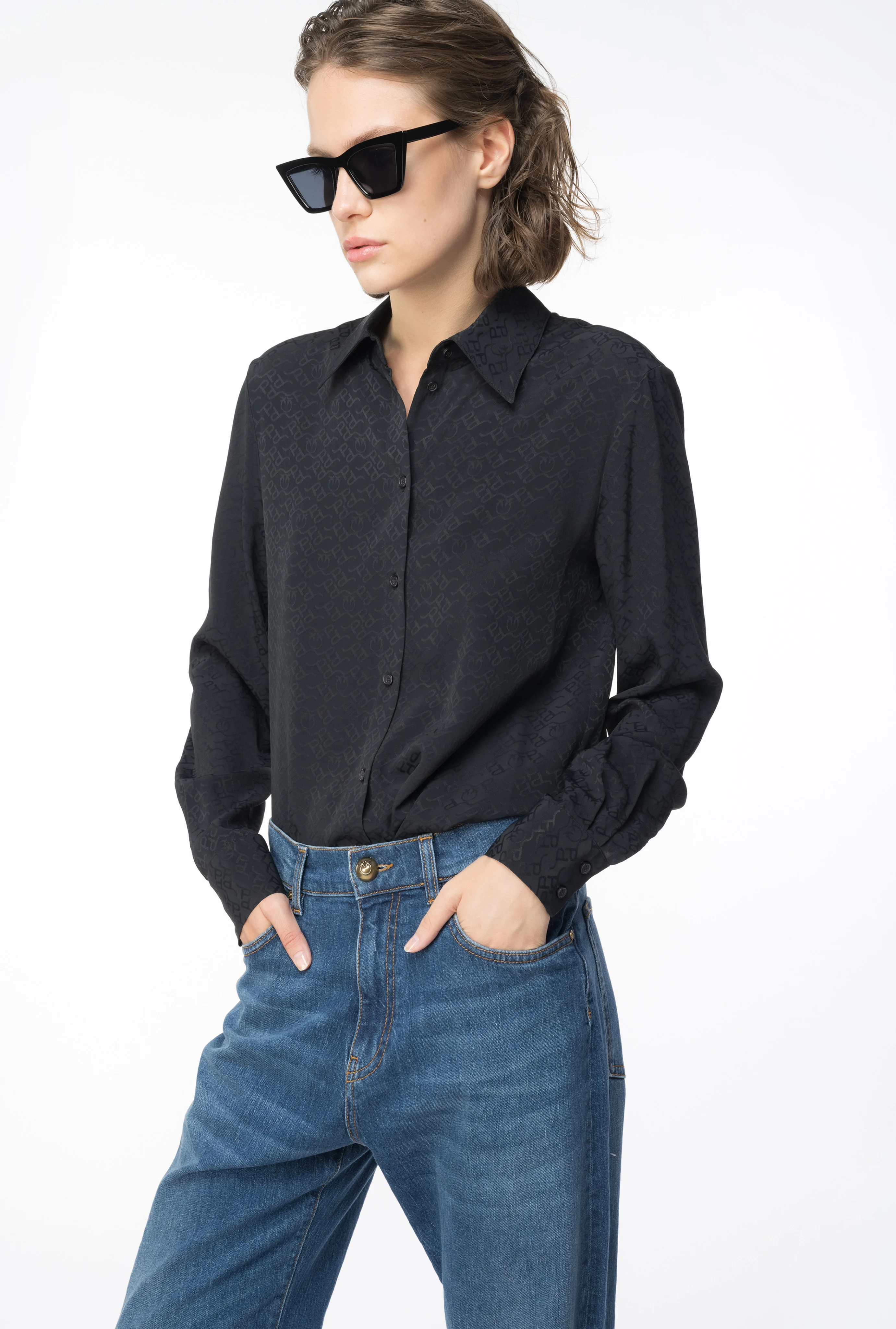 Chemise à logo | Noir