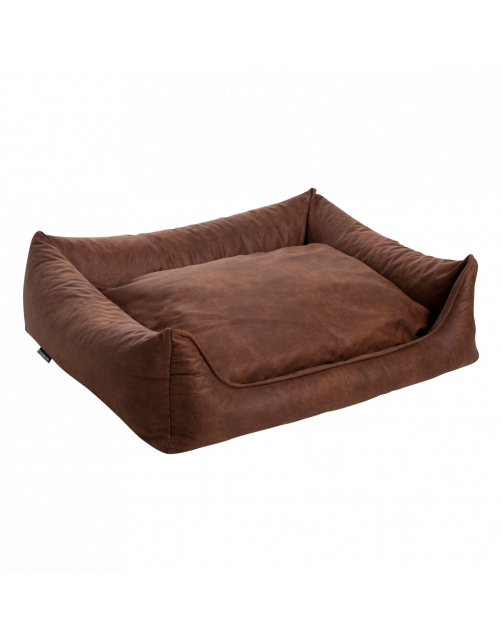 Maxxnobel Orthopedische Sofa Lederlook\/Teddy Cognac - Hondenbank