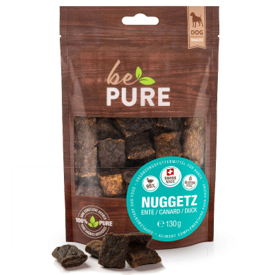 bePure Hundesnacks Nuggetz Ente 130g