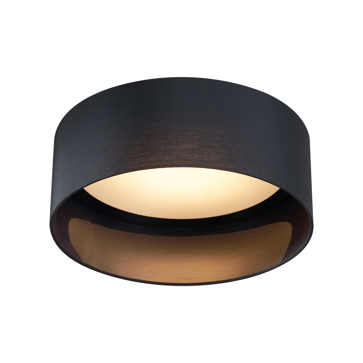 Moderne plafondlamp zwart transparant 40cm incl. LED 3-staps dimbaar - Sue