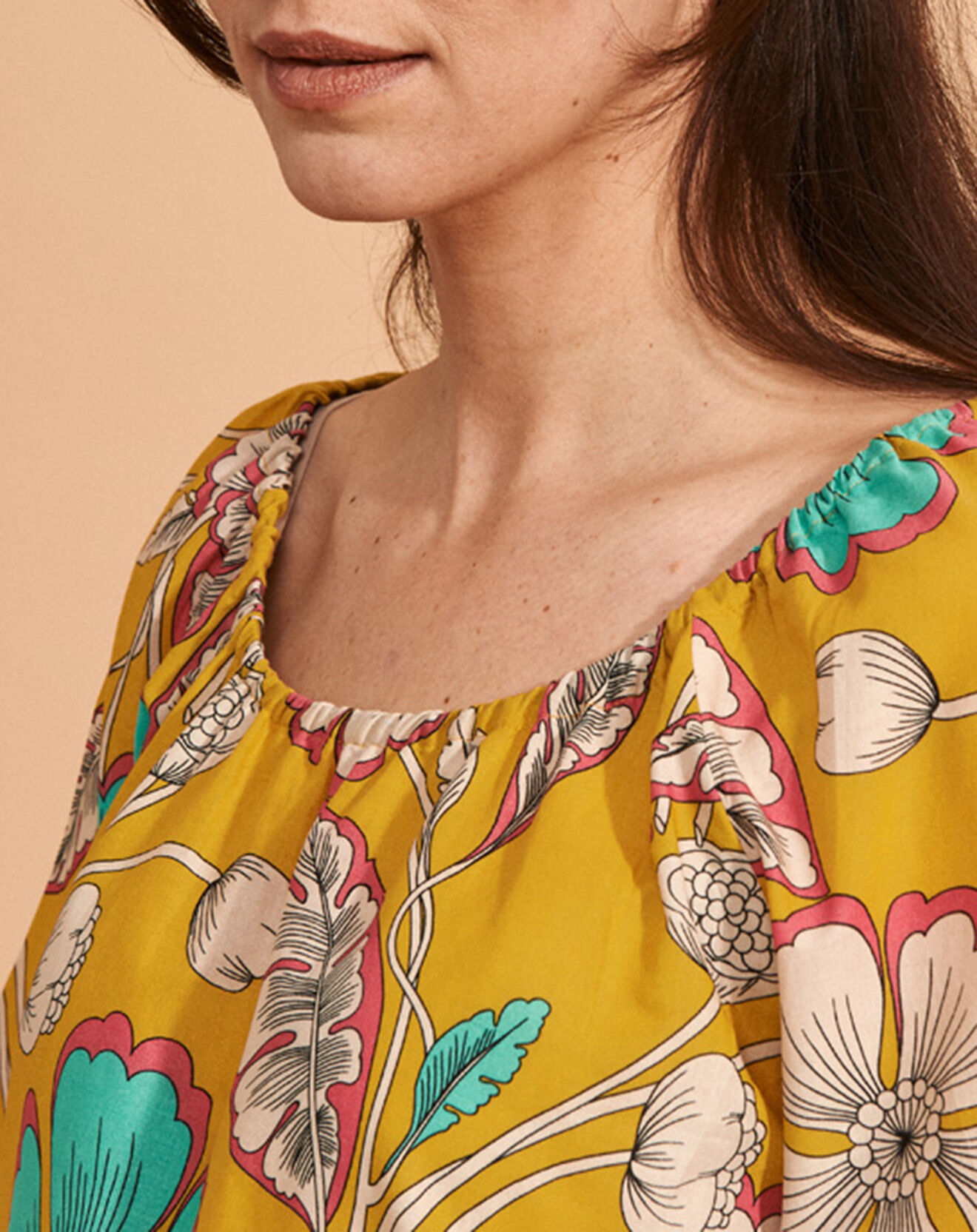 Devernois Robe tunique Roc jaune