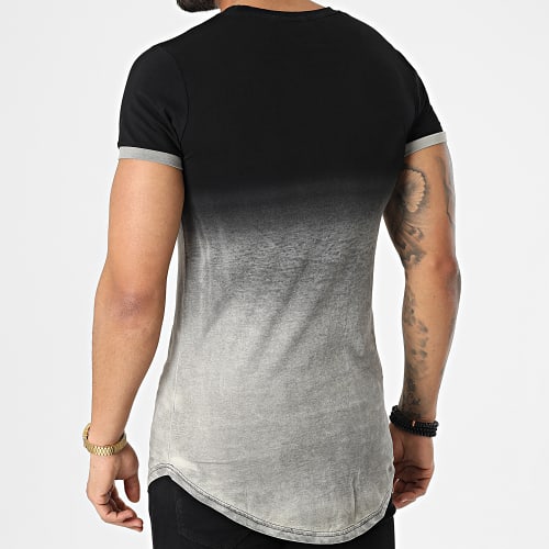 Tee Shirt Oversize T2601 Gris Chiné Noir