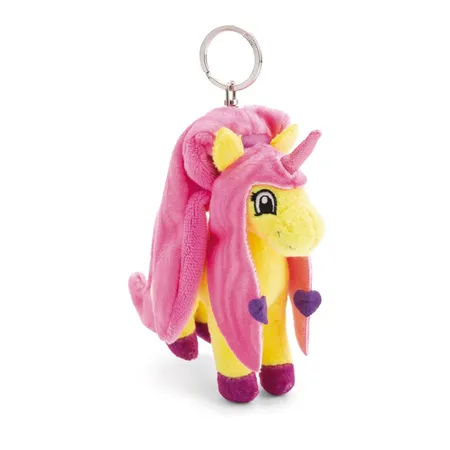 NICI Schlüsselanhänger Lissy PONY Einhorn Dilara 10cm gelb-pink