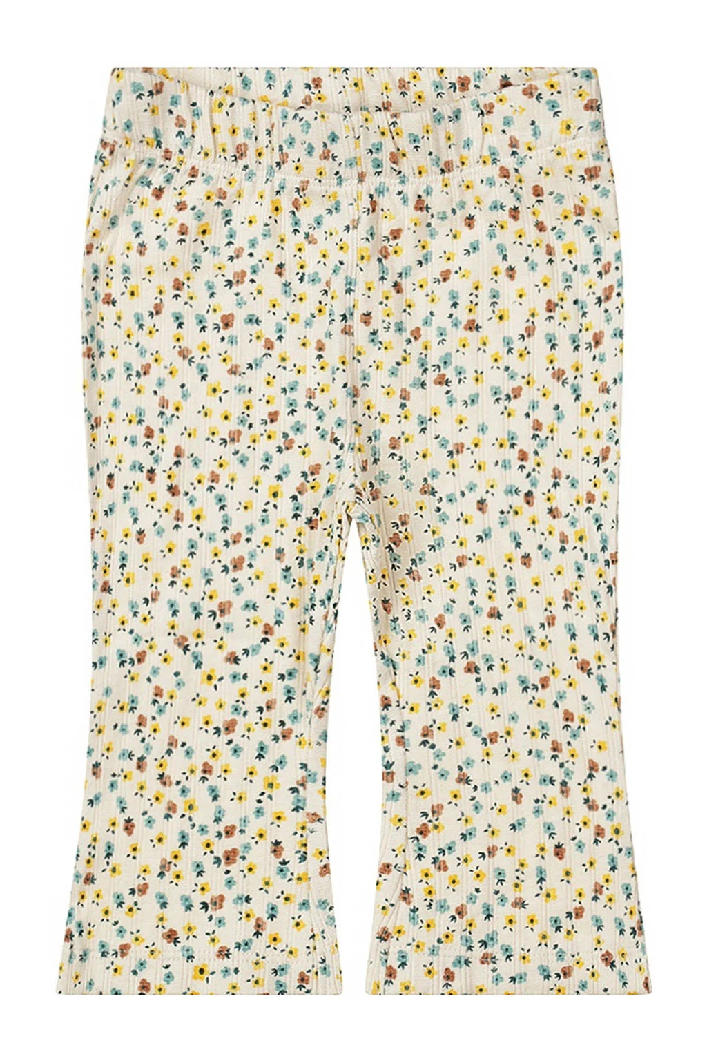 Dirkje gebloemde broek beige/multicolor