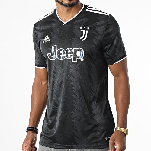 Maillot De Foot A Bandes Juventus HD2015 Noir