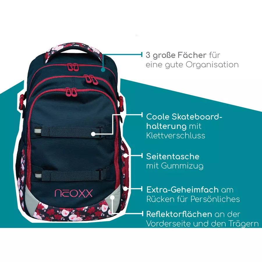 neoxx Active Schulrucksack My heart blooms