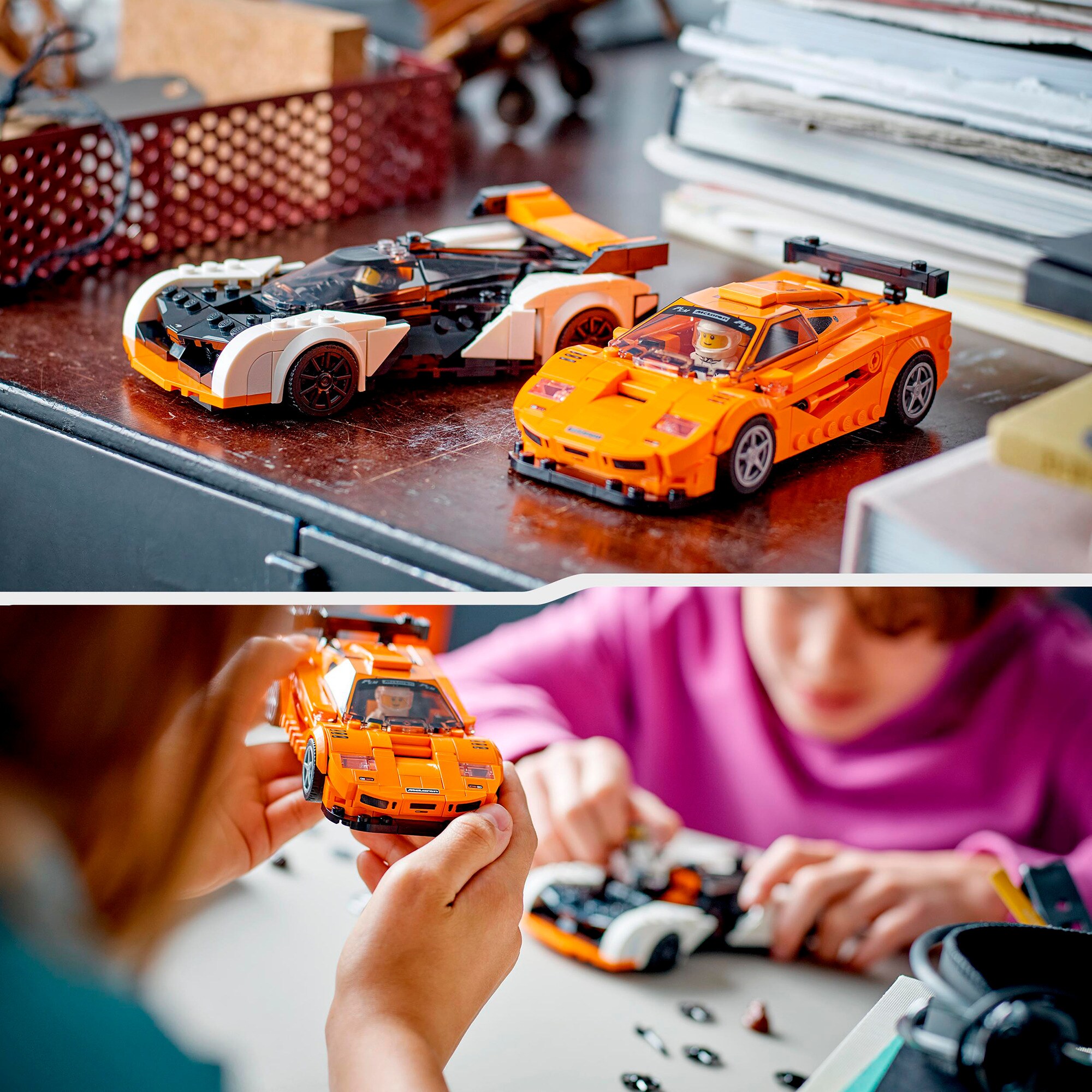 LEGO Konstruktionsspielzeug Speed Champions McLaren Solus GT & Mc Laren F1 LM