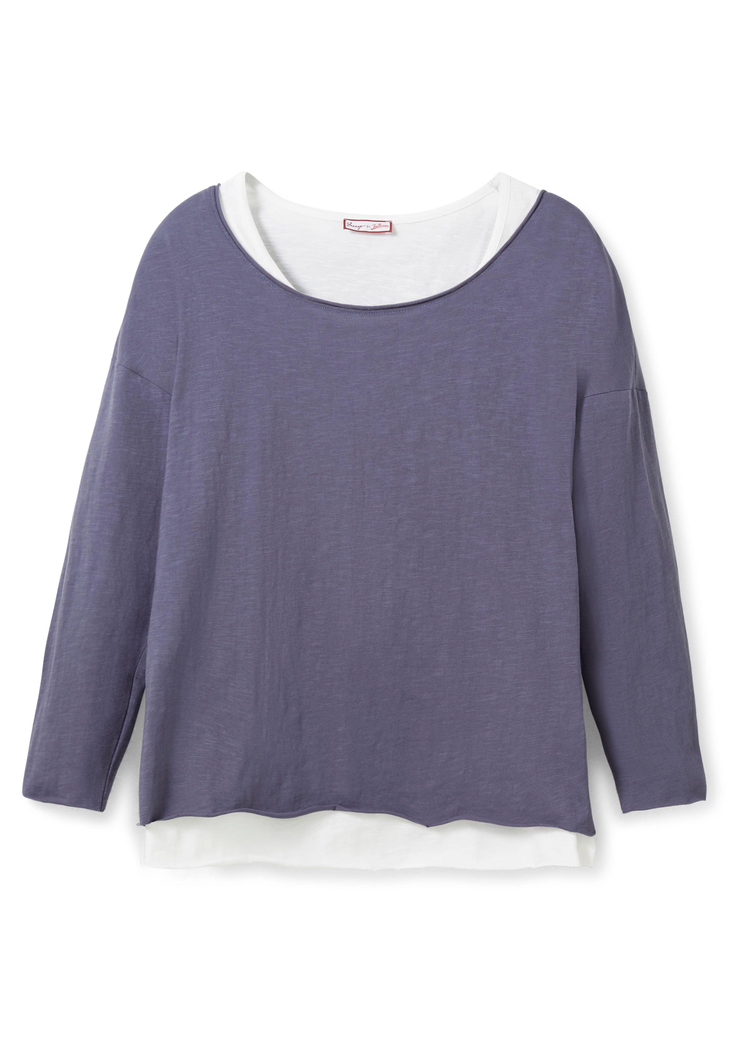 Langarmshirt im Layeringlook, mit Rollkanten