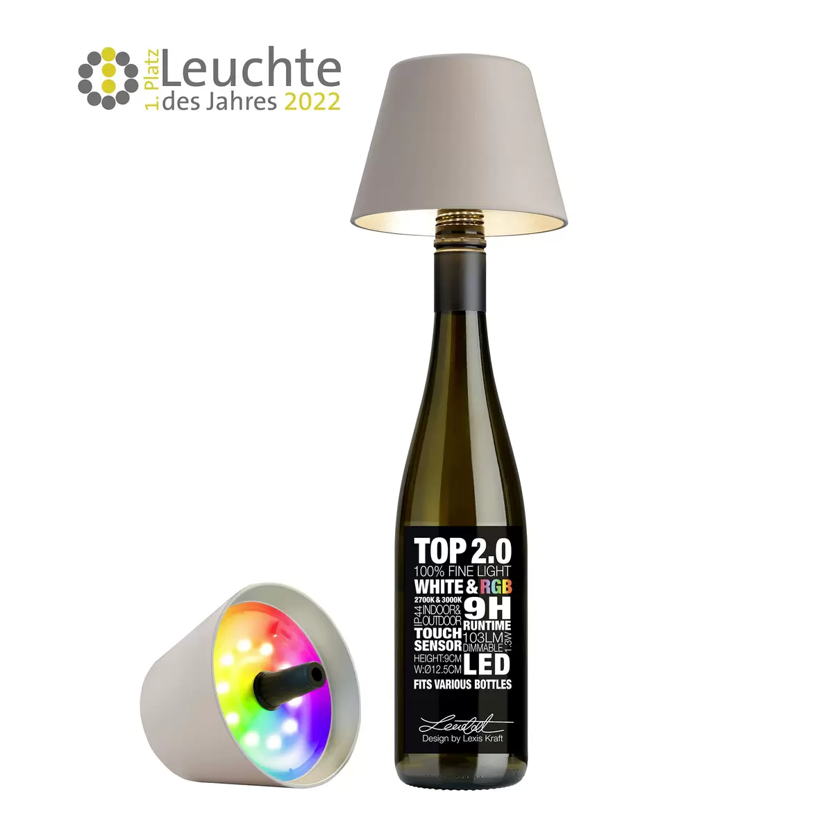 Tischleuchte Sompex Top Lampe 2.0 sand braun,taupe