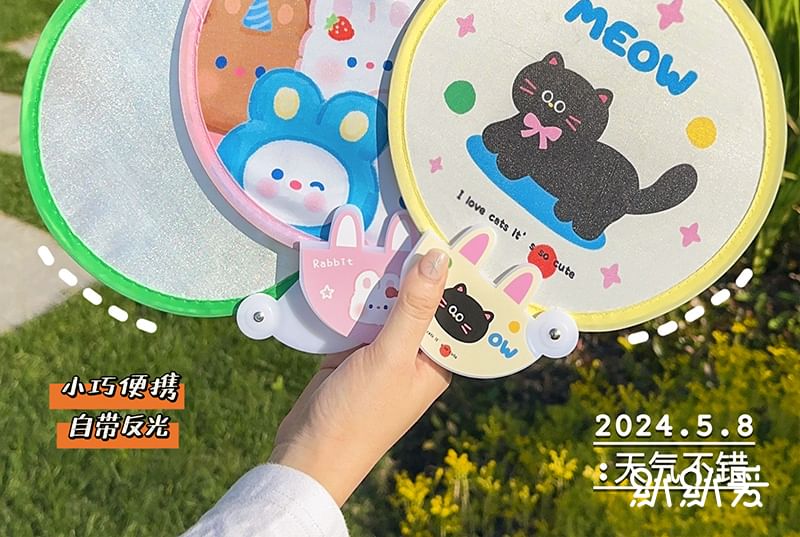 Momoi - Cartoon opvouwbare handventilator (verschillende ontwerpen) / set