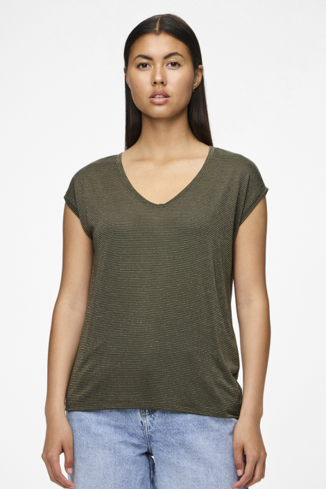 Pieces groene dames t-shirt