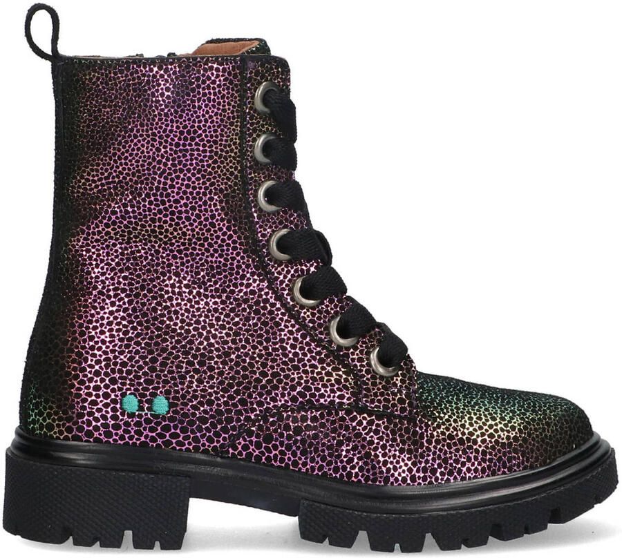 BunniesJR 225884-698 Meisjes Biker Boots Multicolor Suède Veters
