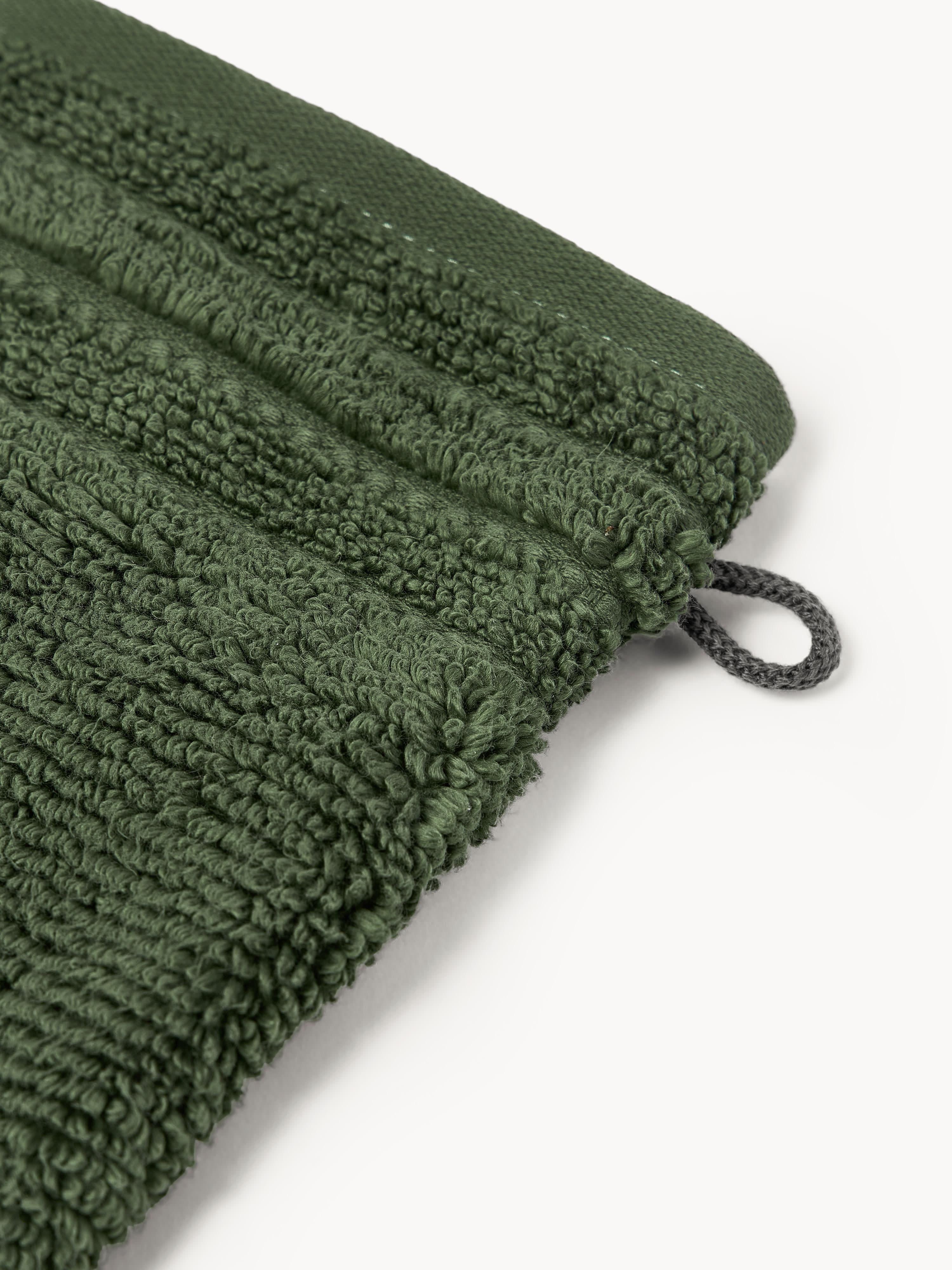 Washandjes Luxe met gestreepte rand, 2 stuks