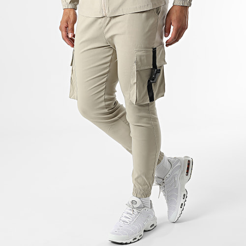 Ensemble Veste Zippée Jogger Pant UP-ES-87 Beige