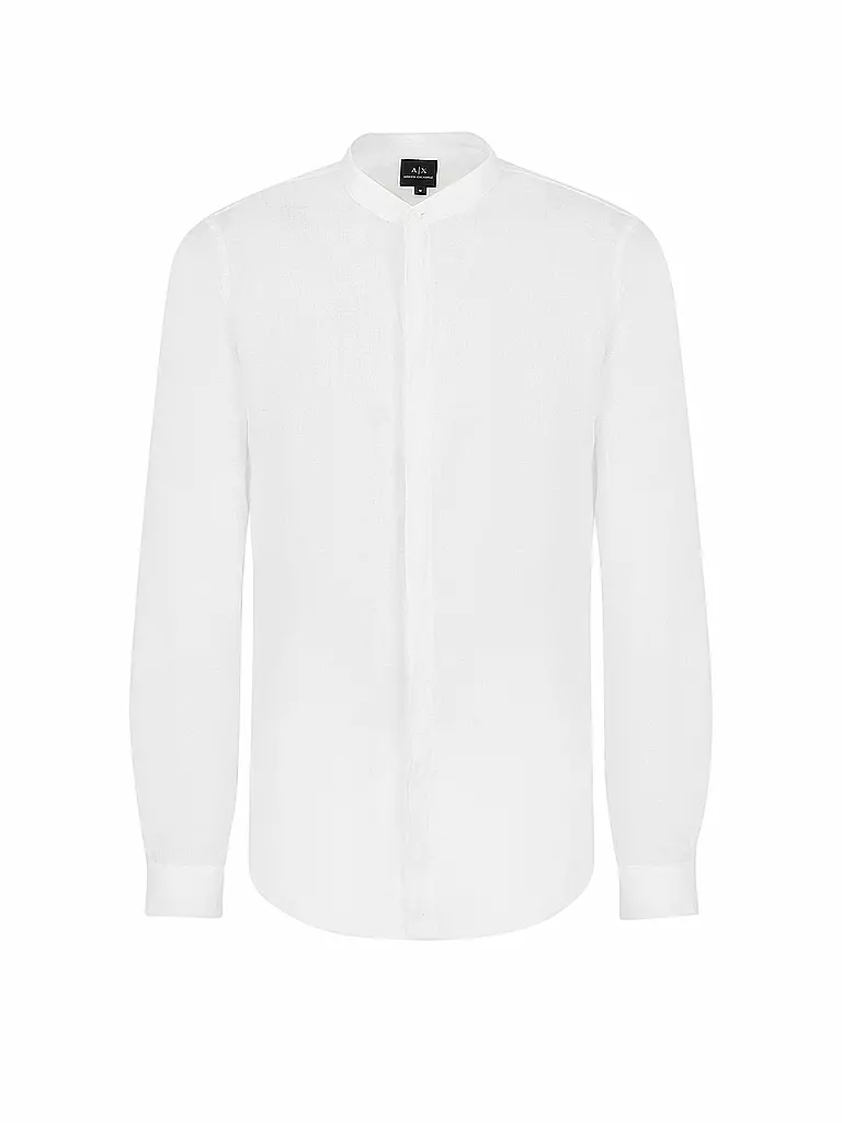 ARMANI EXCHANGE Leinenhemd weiss