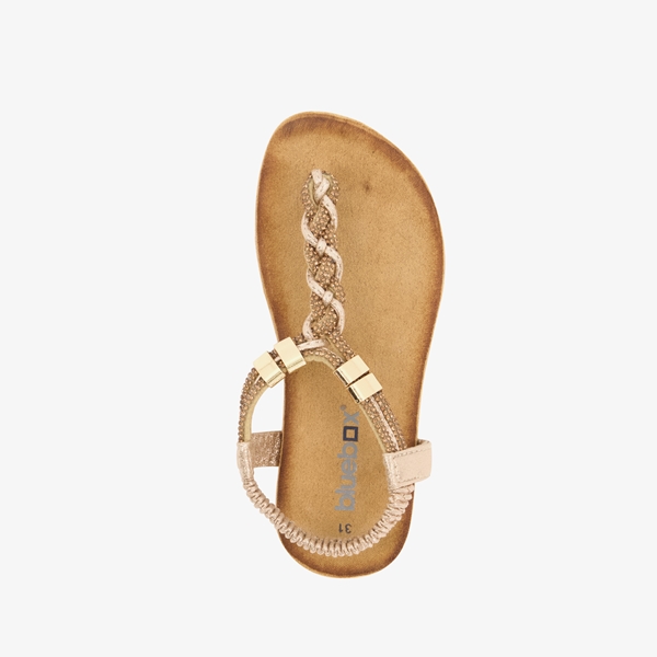 Blue Box meisjes sandalen goud met bandjes